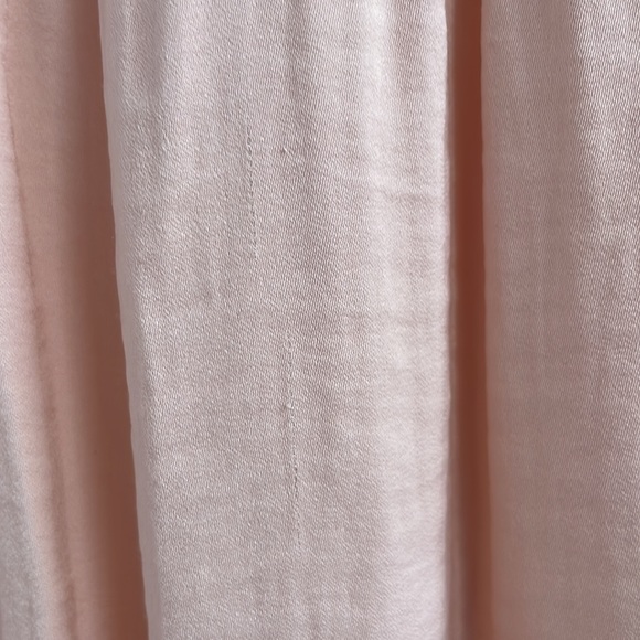 a.n.a babydoll blouse tunic peach colored with ruffled hemline, tucked neckline - Picture 4 of 7